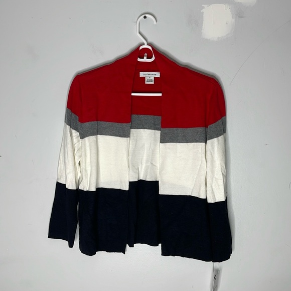 Liz Claiborne Multicolor Striped Cardigan - Picture 1 of 5